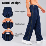 HAXOR men's adaptive tear away pants with 2 side zippers, elastic waist and Velcro closure