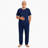 HAXOR Men's Dementia & Alzheimer's Jumpsuit in Navy Blue