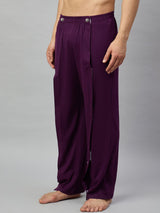HAXOR Men's Adaptive Tearaway Trousers in Purple with full-length side opening, snap buttons.