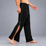 HAXOR men's black tear away pants with two full-length side zippers