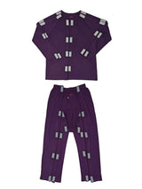 HAXOR Post Surgery Recovery Velcro Open Tearaway Full Sleeve Purple Premium Cotton T-Shirt and Trouser Set for Quick Access for Post-Op Care