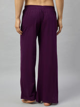 Back view of HAXOR Men's Purple Adaptive Tearaway Trousers with regular fit, elastic waistband, and discreet adaptive design for everyday comfort.