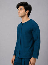 HAXOR Men's Adaptive Cotton Velcro Tearaway Recovery Set featuring full sleeve T-shirt - front view