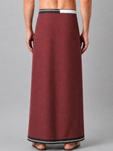 HAXOR Men's Kaavi Cotton Velcro Dhoti - back view