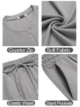 Haxor Men Grey Adaptive Viscose Henley Neck Half Sleeve T-shirt and Short Set