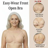 HAXOR DignityWear™ Front-Open Bra Beige | No More Back-Hook Struggle | Easy To Wear