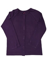 HAXOR Post Surgery Recovery Velcro Open Tearaway Full Sleeve Purple Premium Cotton T-Shirt for Quick Access for Post-Op Care