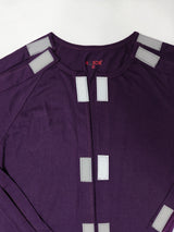 HAXOR Post Surgery Recovery Velcro Open Tearaway Full Sleeve Purple Premium Cotton T-Shirt for Quick Access for Post-Op Care