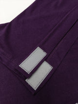 HAXOR Post Surgery Recovery Velcro Open Tearaway Full Sleeve Purple Premium Cotton T-Shirt for Quick Access for Post-Op Care