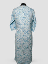 Women's 3/4 Length Sleeve Floral Printed Adaptive Long Kurti