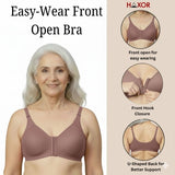 HAXOR DignityWear™ Front-Open Bra Brown | No More Back-Hook Struggle | Easy To Wear