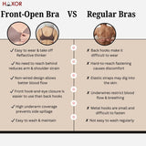 HAXOR DignityWear™ Front-Open Bra Brown | No More Back-Hook Struggle | Easy To Wear