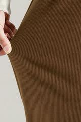 Haxor Women’s Ribbed Fleece-Lined Winter Joggers | Ultra-Soft Stretch | Dual-Drawstring | Premium Warm Pants (Brown)