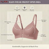 HAXOR DignityWear™ Front-Open Bra Brown | No More Back-Hook Struggle | Easy To Wear