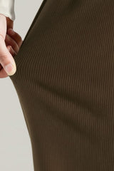 Haxor Women’s Ribbed Fleece-Lined Winter Joggers | Ultra-Soft Stretch | Dual-Drawstring | Premium Warm Pants (Dark Brown)