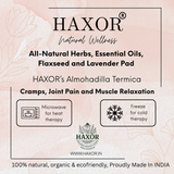 HAXOR’s Almohadilla Termica Microwave Heating Pad with Herbal & Essential Oil Blend – Flaxseed & Lavender Therapy Wrap for Back, Neck, Shoulder, Joint & Menstrual Cramp Relief