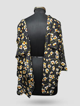 Women's 3/4 Length Sleeve Floral Printed Navy Adaptive Kurti