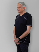 Adaptive Open Back Black Tshirt