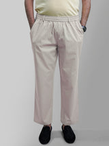 Haxor Men's Light Beige Elastic Waist Pants for Seniors - Adaptive Men's Pants for Elderly | Elastic Waist Pants for Men