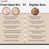 HAXOR DignityWear™ Front-Open Bra Light Pink | No More Back-Hook Struggle | Easy To Wear