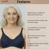 HAXOR DignityWear™ Front-Open Bra Navy Blue | No More Back-Hook Struggle | Easy To Wear (Copy)