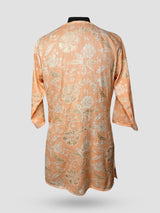 Women's 3/4 Length Sleeve Floral Printed Peach Adaptive Kurti