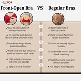 HAXOR DignityWear™ Front-Open Bra Red | No More Back-Hook Struggle | Easy To Wear