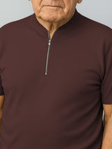 Haxor Men Brown Adaptive Viscose Henley Neck Half Sleeve T-shirt and Short Set