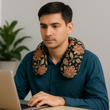 HAXOR’s Almohadilla Termica Microwave Heating Pad with Herbal & Essential Oil Blend – Flaxseed & Lavender Therapy Wrap for Back, Neck, Shoulder, Joint & Menstrual Cramp Relief