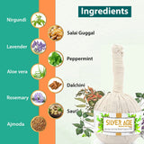 Silverage Combo Ayurvedic Oil for Joint Pain Relief with Massage Potli (Free Pair of Knee Support S to XL)