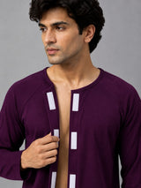 Front Velcro opening on adaptive recovery T-shirt for convenient post-surgery wear