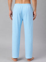 HAXOR men's adaptive fleece trousers back view in sky blue