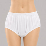 Front View of HAXOR Women's White Post Surgery Adaptive Velcro Underwear