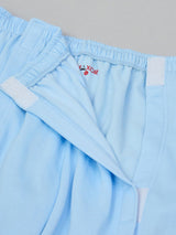 HAXOR adaptive fleece trousers close-up showing Velcro fastening and soft fleece fabric