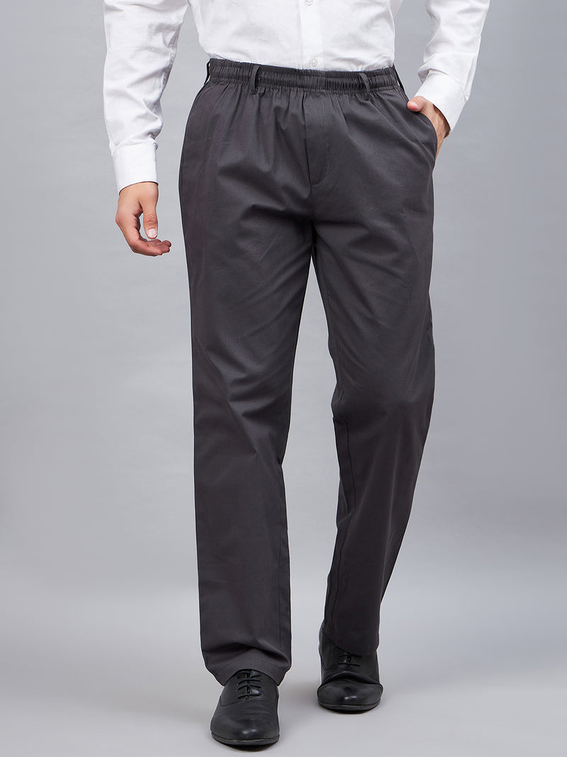 Buy Haxor Men's Grey Elastic Waist Pants for Seniors Online – HAXOR