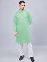 Men Kurta Pajama Set Pista Green