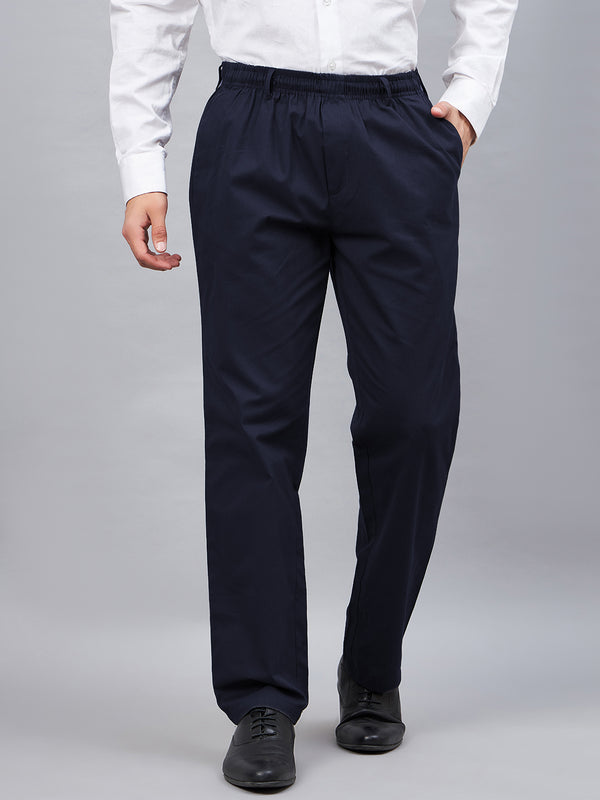 2 Pack Men's Elastic Waist Pull-On Trousers | Navy & Sand | Pull On | The  Able Label