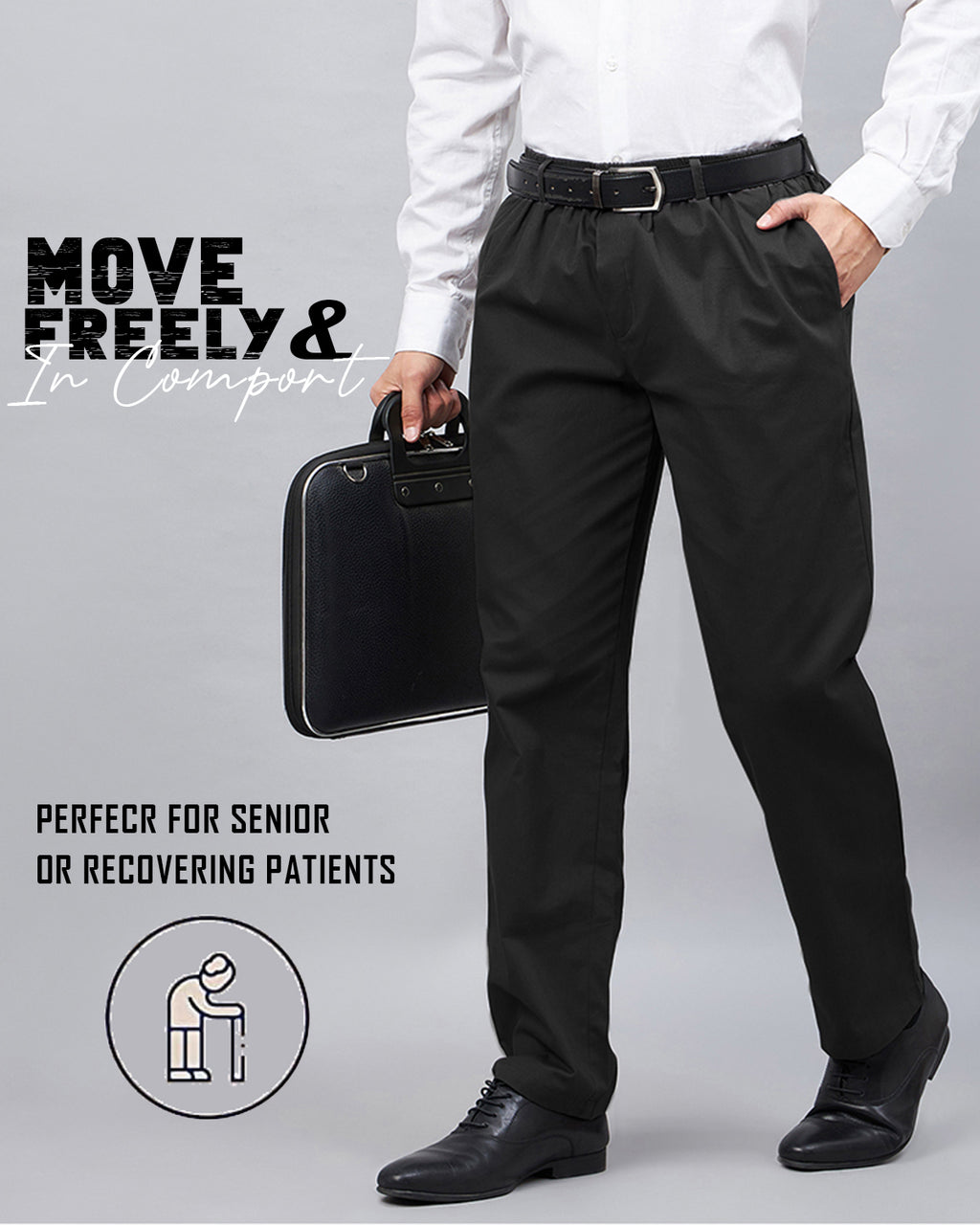 Mens Elasticated Waist Trousers For The Elderly  Able2 Wear