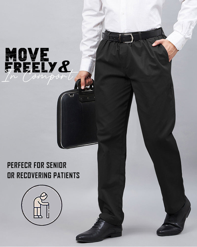 Haxor Men's Elastic Waist Pants for Seniors - Adaptive Men's Pants for Elderly | Elastic Waist Pants for Men
