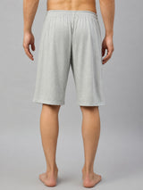 HAXOR Men's Post Surgery Recovery Velcro Shorts Back View with Elastic Waistband in Grey