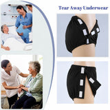 HAXOR Women's Post Surgery Adaptive Velcro Underwear Pack of 3 | Side Opening Cotton Tear Away Underwear