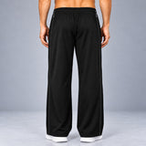 HAXOR men's adaptive tear away pants back view with full-length side zippers