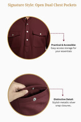 Premium Thermal Pathani Kurta & Pajama Set With Soft Fleece Lining