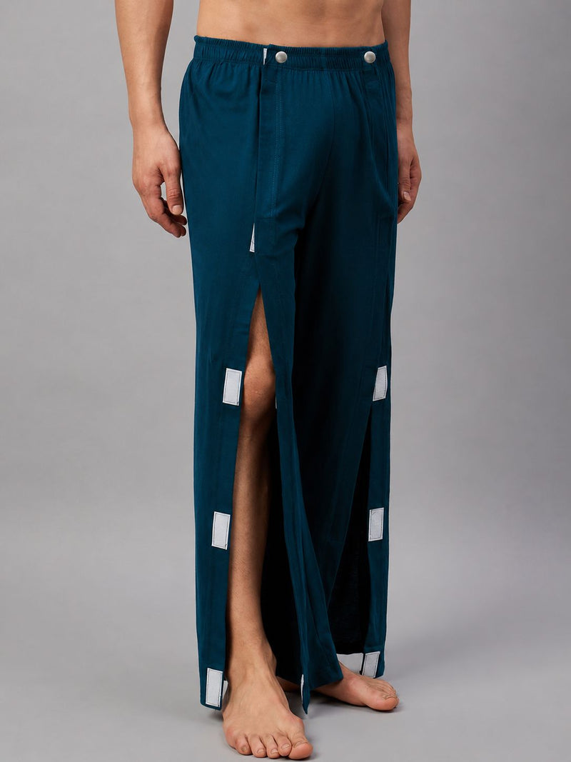 HAXOR Men's Adaptive Recovery Pants Fully Open Side Velcro Tearaway Design for Post Surgery and Medical Care