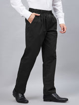 Dark Black Velcro Trouser