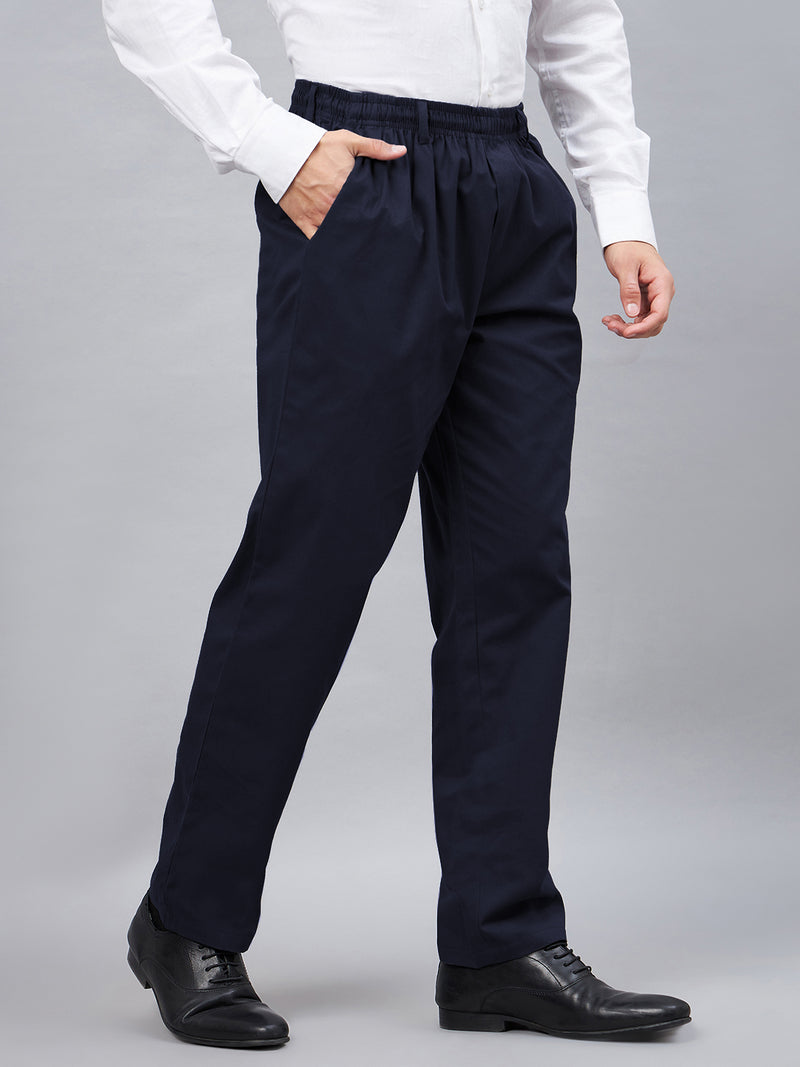 Buy Adaptive Mens Navy Elastic Waist Pants For Senior Online  HAXOR