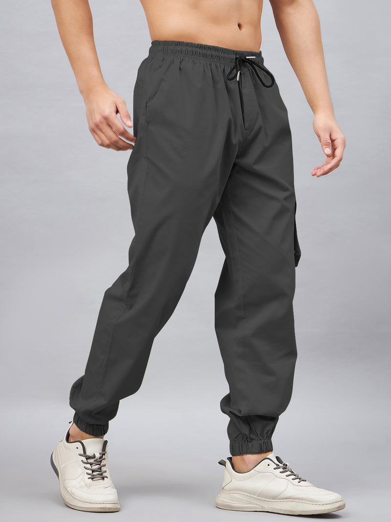 Hollister Twill 4-pocket Cargo Joggers in Grey for Men
