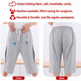HAXOR 100% Cotton Catheter Capri Shorts Front and Back View with Hidden Dual Zip Pockets