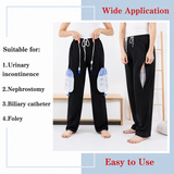 HAXOR Black Adaptive Catheter Leg Bag Pants Suitable for Foley Catheter, Nephrostomy and Urine Drainage Bag Users