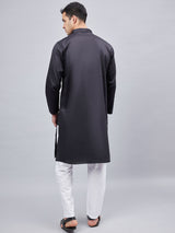 Men Kurta Pajama Set Black